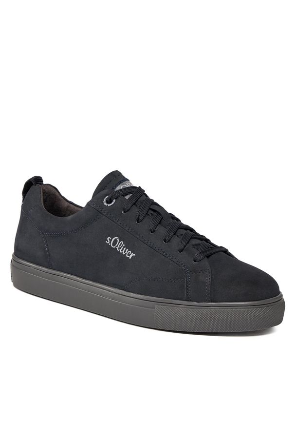 Sneakersy s.Oliver 5-13632-41 Navy 805. Kolor: niebieski. Materiał: skóra