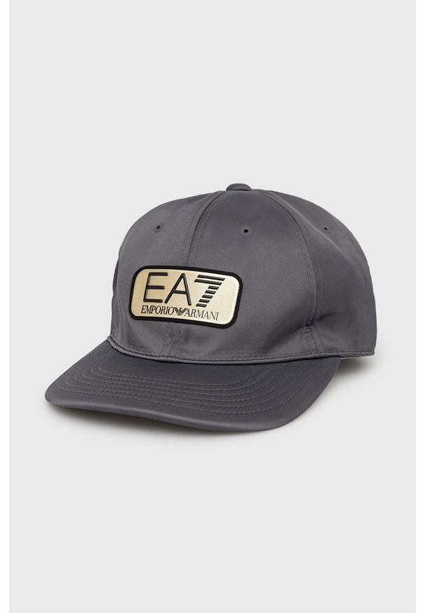 EA7 Emporio Armani czapka 274994.2R105 kolor szary z aplikacją. Kolor: szary. Wzór: aplikacja