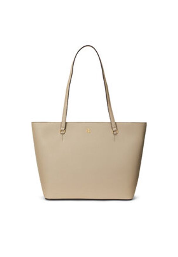 Lauren Ralph Lauren - LAUREN RALPH LAUREN Torebka 431924351004 Beżowy. Kolor: beżowy. Materiał: skórzane