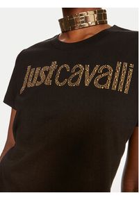 Just Cavalli Sukienka codzienna 76PAOE04 Czarny Regular Fit. Okazja: na co dzień. Kolor: czarny. Materiał: bawełna. Typ sukienki: proste. Styl: casual #2