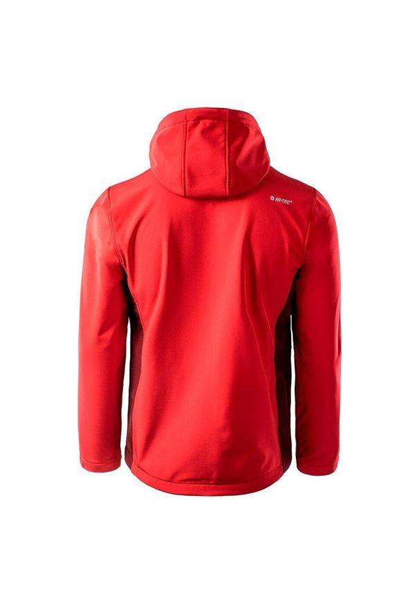 Hi-tec - Kurtka Softshellowa Męska Logo Kaoru. Kolor: czerwony, różowy, wielokolorowy. Materiał: softshell. Sport: turystyka piesza