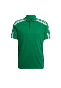 Koszulka polo do piłki nożnej męska Adidas Squadra 21 Polo z krótkim rękawem. Typ kołnierza: polo. Kolor: zielony, biały, wielokolorowy. Długość rękawa: krótki rękaw. Długość: krótkie. Sport: piłka nożna
