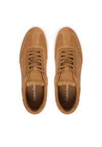 Calvin Klein Sneakersy Low Prof Cupsole Wt Su HM0HM02201 Brązowy jasny. Kolor: brązowy. Materiał: zamsz, skóra #6