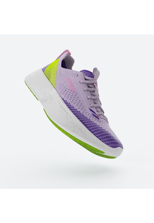 KIPRUN - Buty do biegania damskie Kiprun KipX. Kolor: fioletowy, zielony, żółty, wielokolorowy