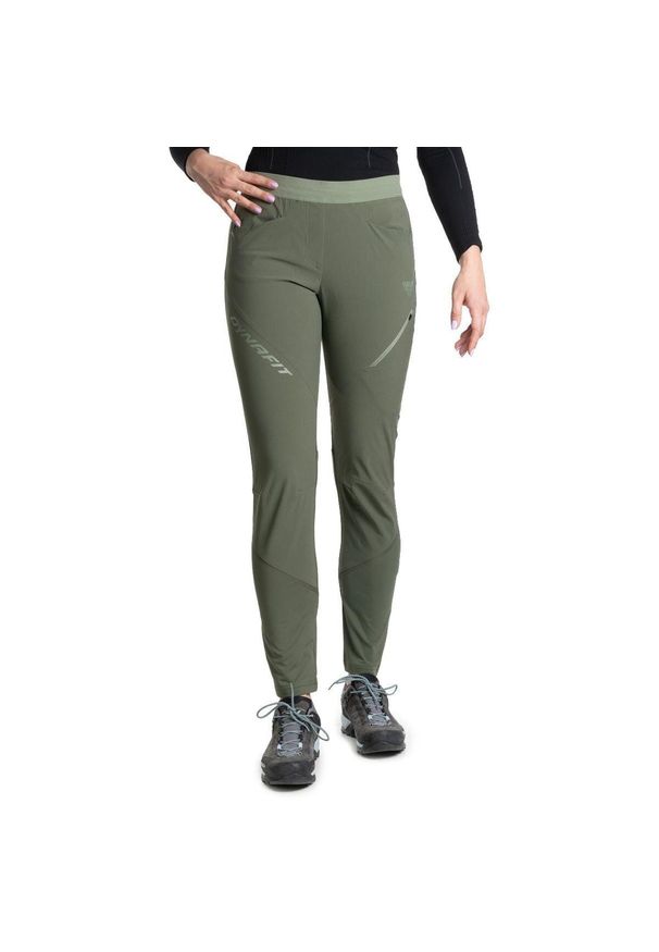 Spodnie softshellowe damskie Dynafit Transalper Hybrid Women. Kolor: zielony