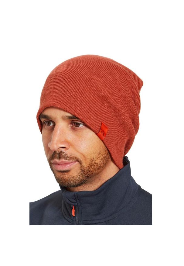 Czapka dzianinowa podwijana Rab Adzuki Beanie. Kolor: czerwony. Materiał: dzianina
