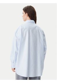 Tommy Jeans Koszula Badge DW0DW20289 Błękitny Oversize. Kolor: niebieski. Materiał: bawełna #4
