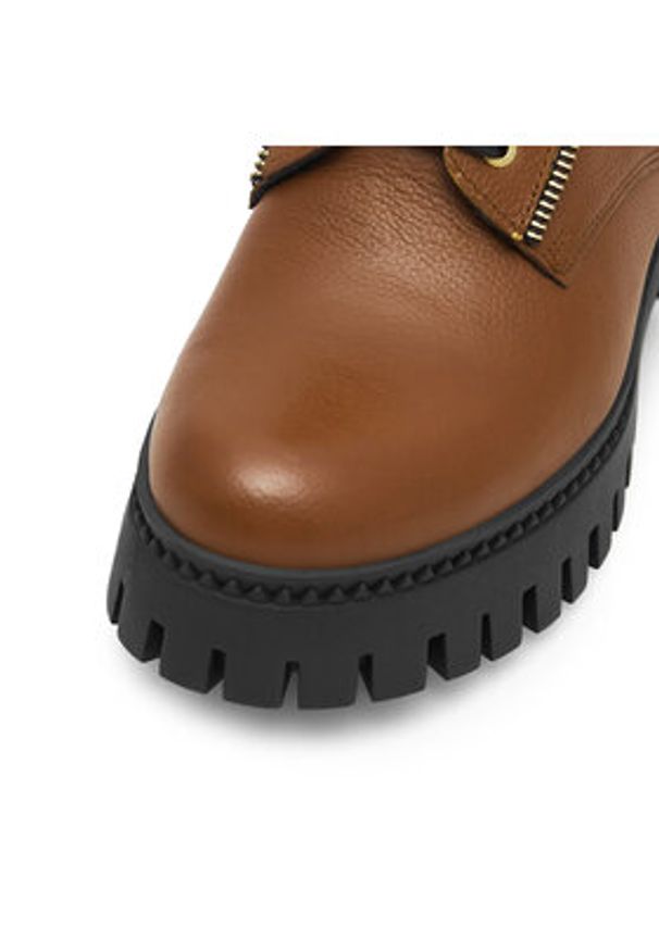 Sergio Bardi Trapery WI23-C1038-02SB Brązowy. Kolor: brązowy. Materiał: skóra