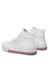TOMMY HILFIGER - Tommy Hilfiger Trampki High Top Lace-Up Sneaker T3A9-33188-1687 S Biały. Kolor: biały. Materiał: materiał #6