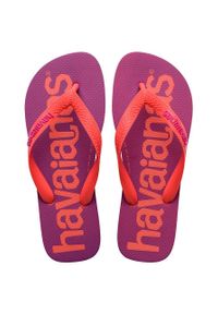 Havaianas japonki TOP LOGOMANIA kolor fioletowy 4145741.1256. Kolor: fioletowy. Materiał: guma #1