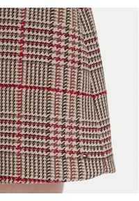TOMMY HILFIGER - Tommy Hilfiger Spódnica mini Seasonal WW0WW48265 Beżowy Regular Fit. Kolor: beżowy. Materiał: bawełna #4