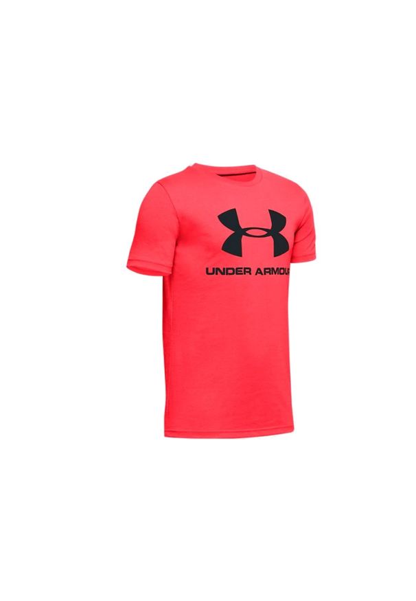 Under Armour Sportstyle Logo Short Sleeve Jr 1330893-628. Kolor: czerwony