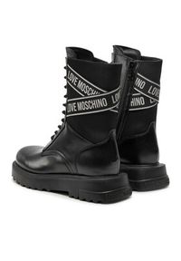 Love Moschino - LOVE MOSCHINO Trzewiki JA24094G1LIA700A Czarny. Kolor: czarny. Materiał: skóra