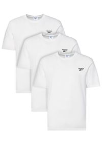 Reebok Komplet 3 t-shirtów Woodrow RK25189CCM Biały Regular Fit. Kolor: biały. Materiał: bawełna