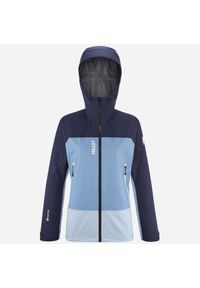 Kurtka trekkingowa damska Millet Kamet GoreTex Jkt W wodoodporna active fit. Kolor: niebieski. Materiał: gore-tex. Technologia: Gore-Tex. Sport: turystyka piesza