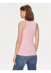 Pinko Top 100807 A0PU Różowy Slim Fit. Kolor: różowy. Materiał: bawełna #3