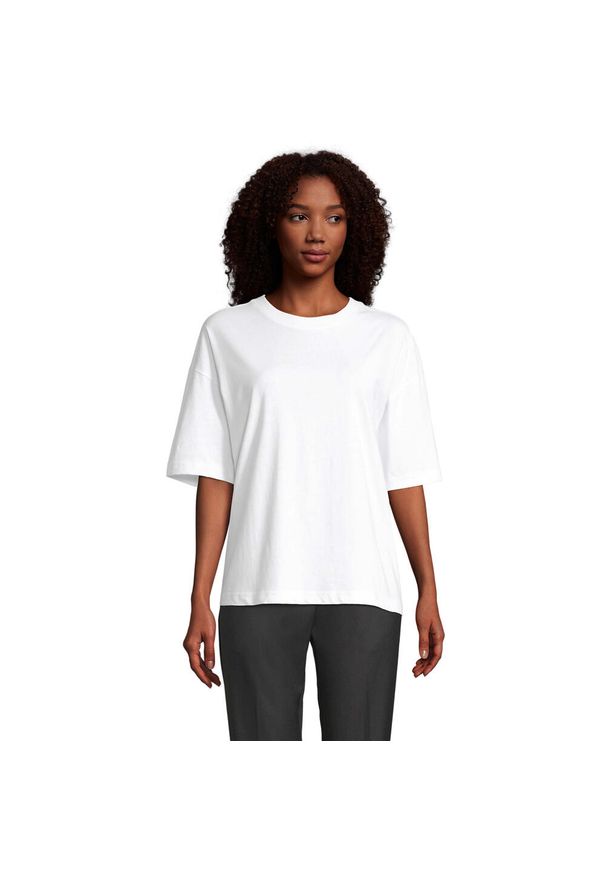 SOL'S - Koszulka Damska Boxy Oversized T-shirt. Kolor: biały. Sport: turystyka piesza