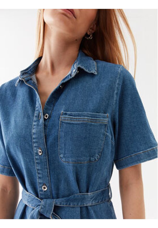 only - ONLY Sukienka jeansowa 15283308 Niebieski Loose Fit. Kolor: niebieski. Materiał: bawełna