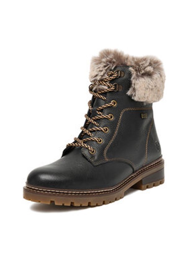 Remonte Trzewiki CEO-D0B74-01 Czarny. Kolor: czarny. Materiał: skóra