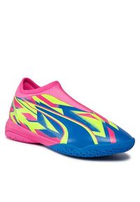 Puma Buty do piłki nożnej Ultra Match Ll Energy It+Mid Jr 107557 01 Różowy. Kolor: różowy. Materiał: skóra