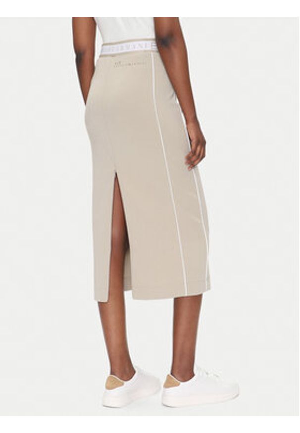 EA7 Emporio Armani Spódnica midi 7W000279 AF12501 U6155 Beżowy Regular Fit. Kolor: beżowy. Materiał: syntetyk