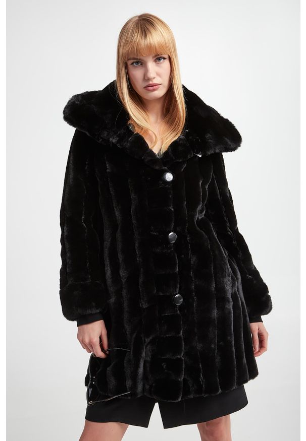 Joseph Ribkoff - Płaszcz damski z futerkiem JOSEPH RIBKOFF. Materiał: futro