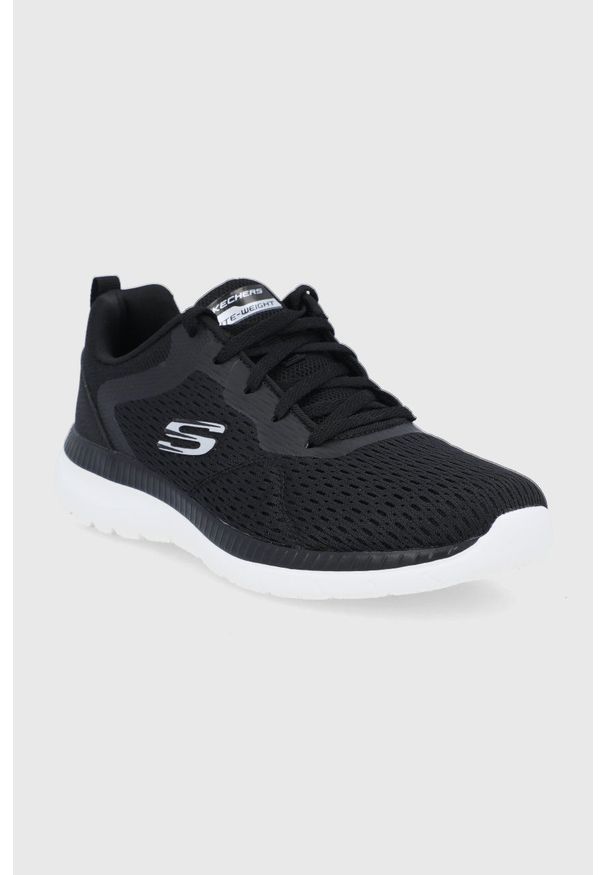 skechers - Skechers - Buty. Nosek buta: okrągły. Zapięcie: sznurówki. Kolor: czarny. Materiał: guma