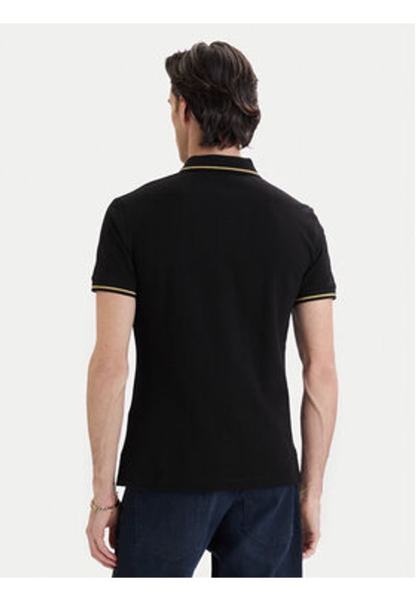 Versace Jeans Couture Polo 80GAGT05 CJ01T Czarny Regular Fit. Typ kołnierza: polo. Kolor: czarny. Materiał: bawełna