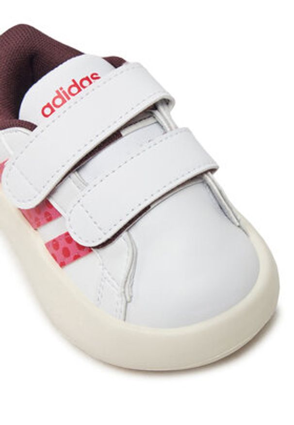 Adidas - adidas Sneakersy Disney Minnie Mouse Grand Court 2.0 IH6309 Biały. Kolor: biały. Materiał: skóra. Wzór: motyw z bajki