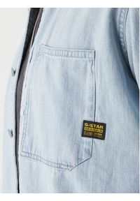 G-Star RAW - G-Star Raw Koszula jeansowa D27083-D252 Błękitny Regular Fit. Kolor: niebieski. Materiał: bawełna #4