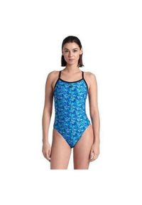 Damski kostium kąpielowy 1-częściowy Arena Pooltiles Challen. Kolor: czarny, niebieski, wielokolorowy #1