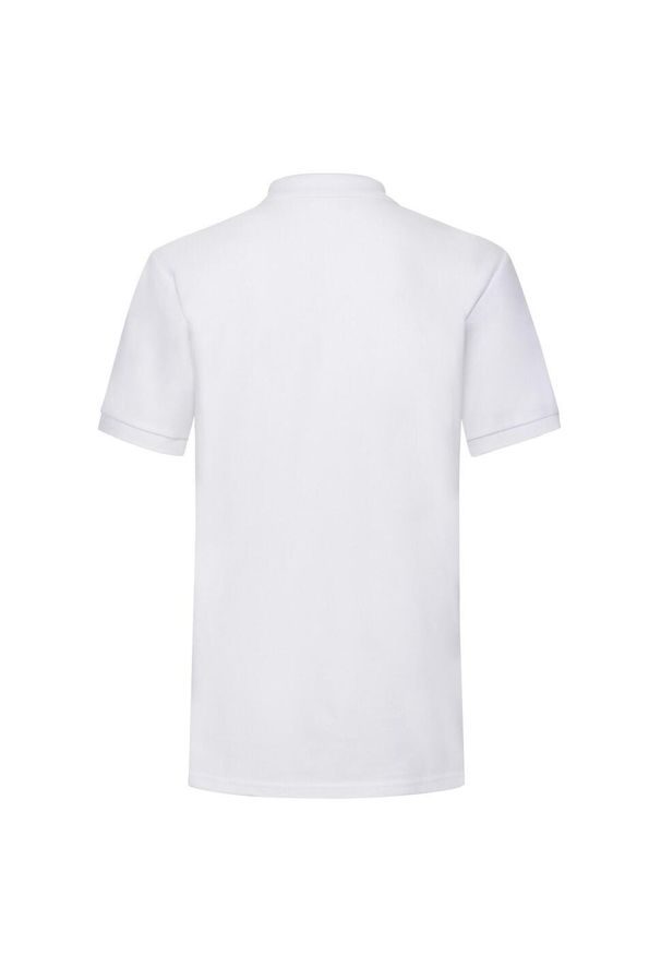 FRUIT OF THE LOOM - Męska Koszulka Polo O Wysokiej Gramaturze. Typ kołnierza: polo. Kolor: biały