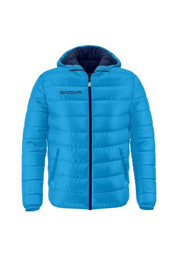 Kurtka sportowa Givova Olanda 2XL. Kolor: niebieski. Materiał: puch. Sezon: jesień, wiosna. Sport: turystyka piesza