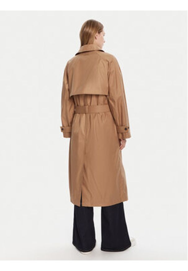 Calvin Klein Trencz LV044C501G Brązowy Regular Fit. Kolor: brązowy. Materiał: bawełna