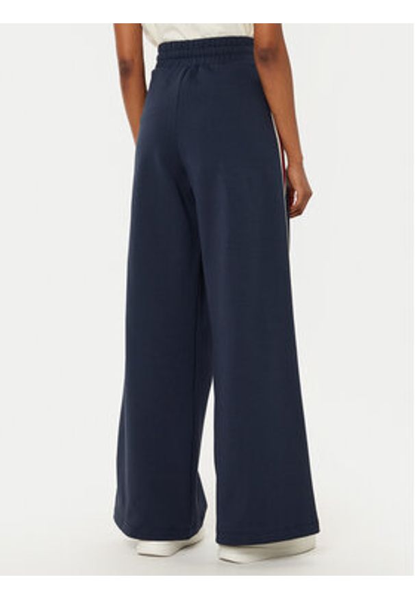 Weekend Max Mara Spodnie palazzo Marsala 2515781011 Granatowy Wide Leg. Kolor: niebieski. Materiał: bawełna