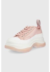 Karl Lagerfeld tenisówki LUNA kolor różowy. Nosek buta: okrągły. Zapięcie: sznurówki. Kolor: różowy. Szerokość cholewki: normalna. Obcas: na platformie