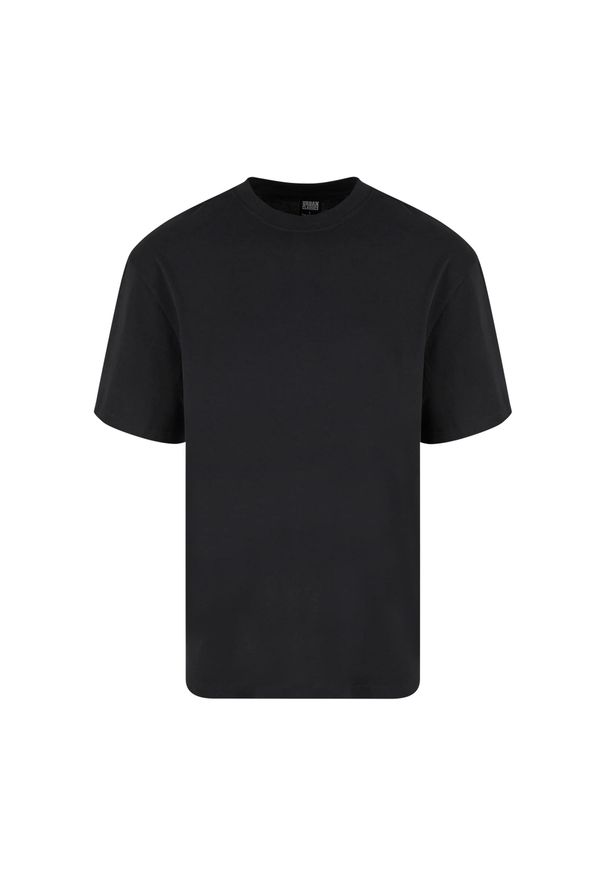 Urban Classics - Koszulka Męska Signature Logo Tall. Kolor: czarny. Sport: turystyka piesza