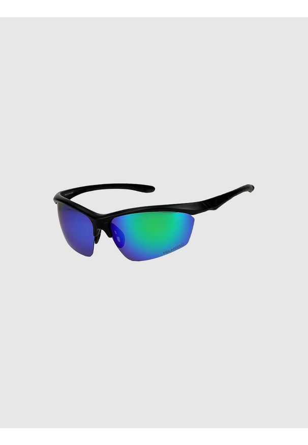 4f - 4F Okulary sportowe z multibarwną powłoką - zielone Uniwersalny. Kolor: zielony. Wzór: gradientowy
