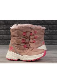 LOTTO - Buty dziecięce śniegowce ocieplane Lotto TRALEIKA TEX. Kolor: beżowy, wielokolorowy, różowy. Sezon: zima #2