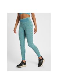 Legginsy damskie Hummel MT Saga. Kolor: wielokolorowy, niebieski, zielony