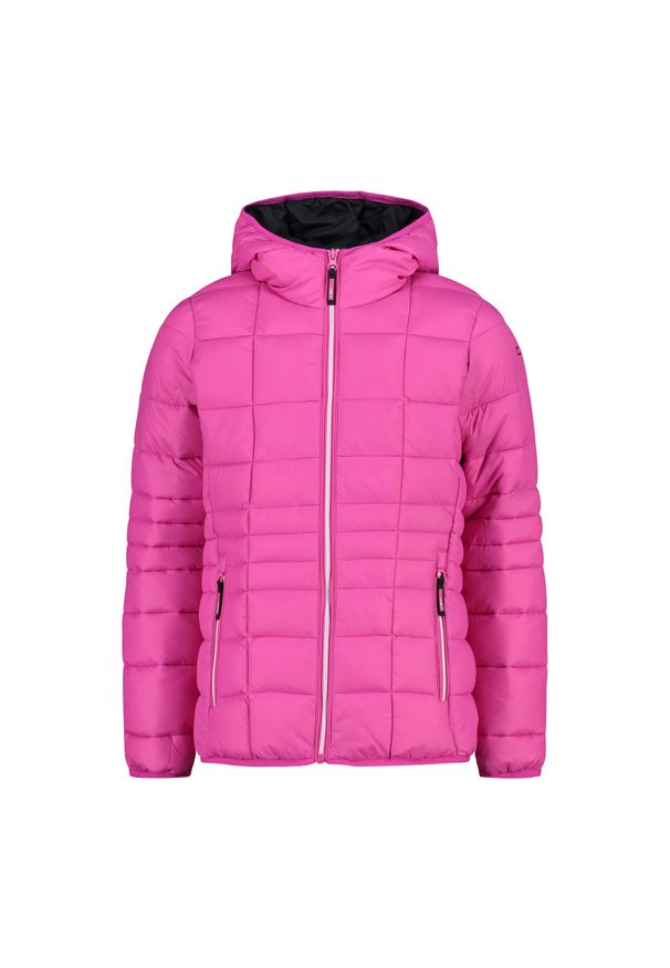 Kurtka z kapturem dla dziewczynki CMP. Typ kołnierza: kaptur. Kolor: różowy. Materiał: puch. Sport: narciarstwo