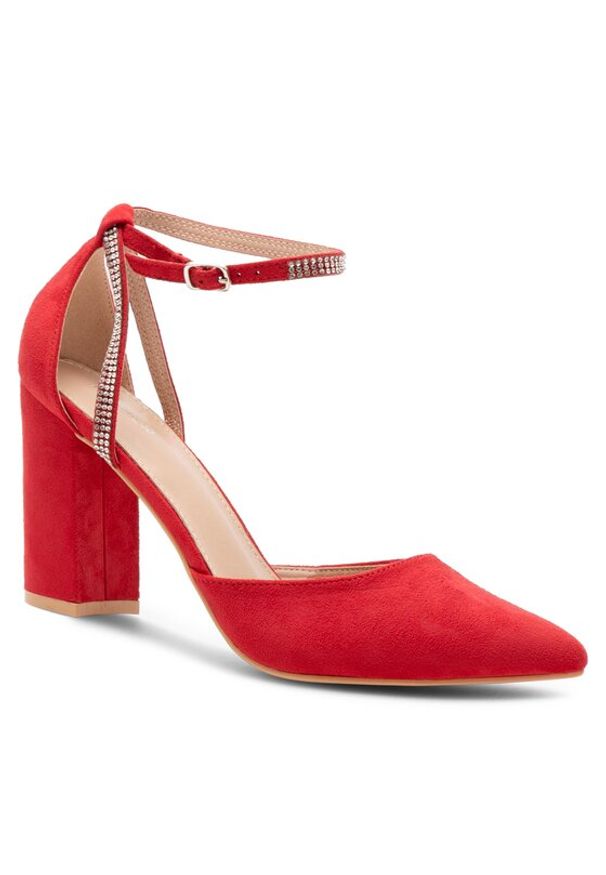 DeeZee Czółenka LISA KL-HT4587-21 Czerwony. Kolor: czerwony. Materiał: materiał