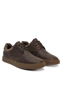 Clarks Sneakersy Lydford Lo 26320144 Khaki. Kolor: brązowy. Materiał: skóra #6