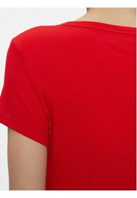 Tommy Jeans T-Shirt Essential DW0DW17385 Czerwony Slim Fit. Kolor: czerwony. Materiał: bawełna #5