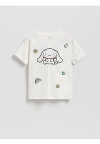 Reserved - T-shirt Cinnamoroll - złamana biel. Materiał: bawełna #1