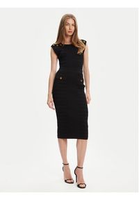 Guess Spódnica midi W5YD66 Z0130 Czarny Slim Fit. Kolor: czarny. Materiał: wiskoza