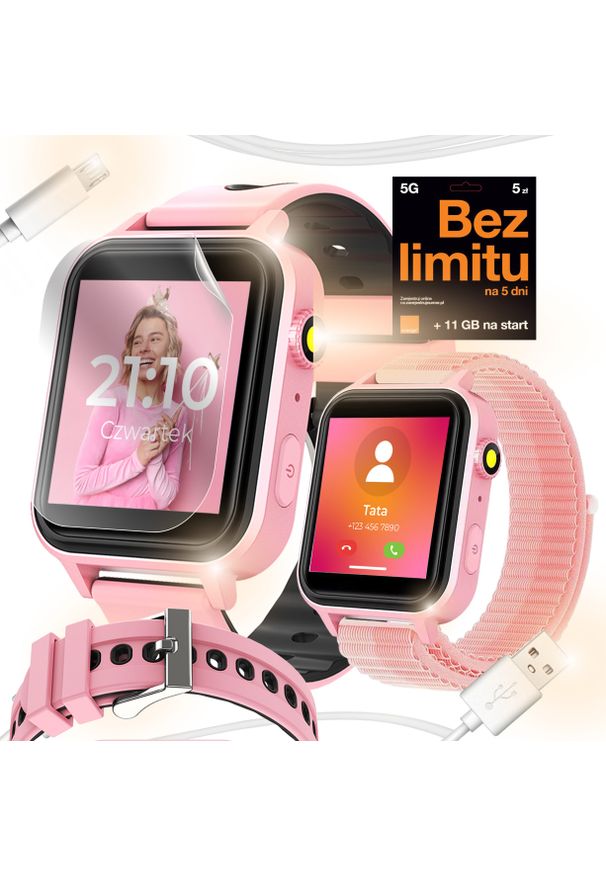 Smartwatch WonderWatch SMARTWATCH ZEGAREK TELEFON DLA DZIECI ROZMOWY MUZYKA GRY LATARKA KROKOMIERZ. Rodzaj zegarka: smartwatch