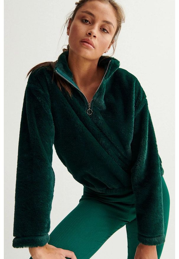 Undiz Sweter damski kolor zielony. Kolor: zielony. Długość: krótkie