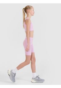 4f - 4F Legginsy kolarki sportowe dziewczęce - różowe 146/152 (10-12 lat). Kolor: różowy. Sezon: lato. Styl: sportowy
