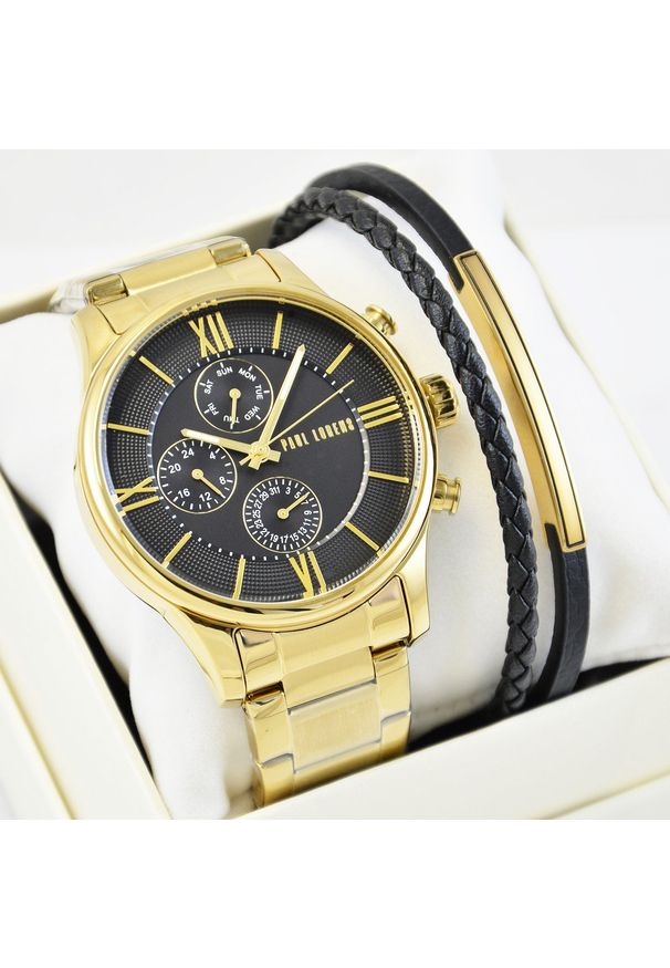 Zestaw męski zegarek Paul Lorens-SAVRES PL11652B6-1D1 + bransoletka